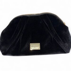 Dolce & Gabbana Black Velvet Cosmetic Bag